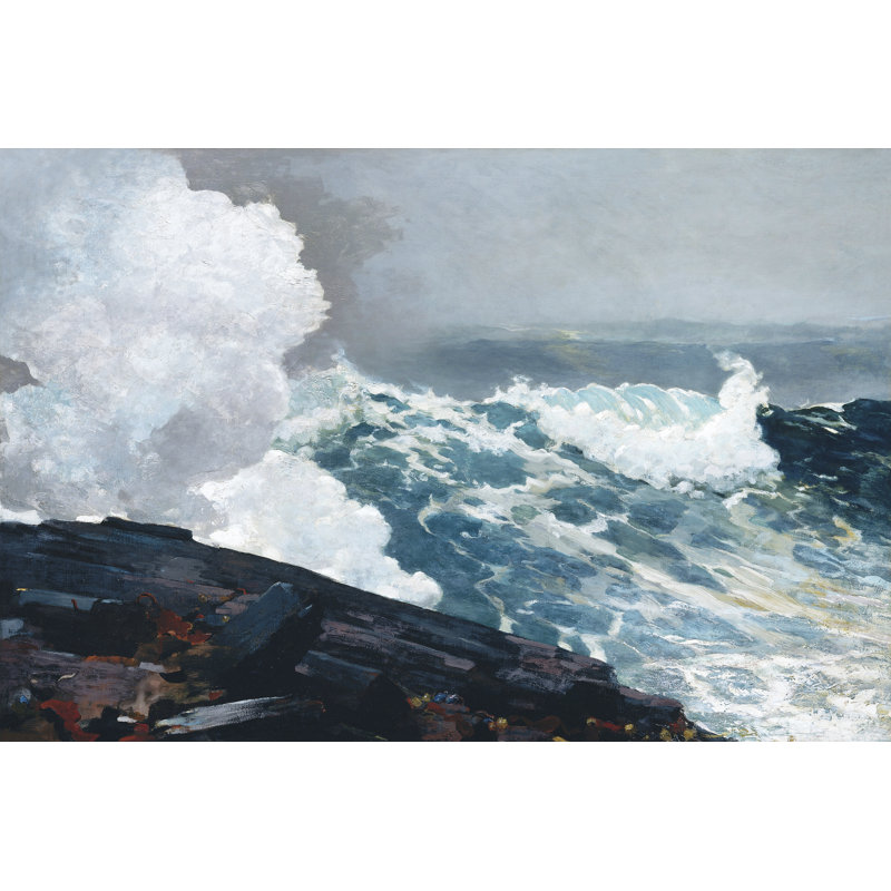 Homers Crashing Waves III sur toile, H 24 po x l 36 po