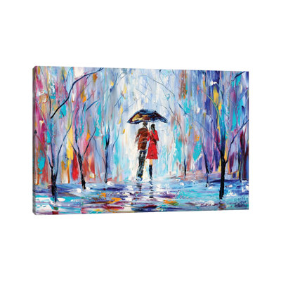 Rainy Love 1 Piece Wrapped Canvas Painting