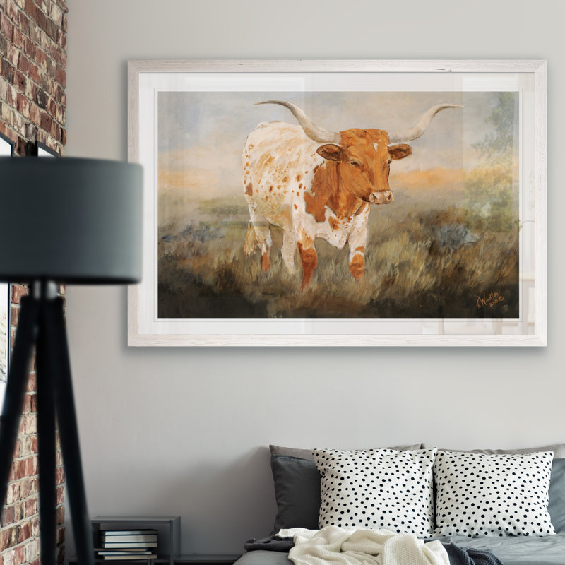 «As Time Goes By I» par Paul Cezanne - Peinture sur toile encadrée, H 28 po x l 38 po x 1,25 po, Papier avec cadre blanc