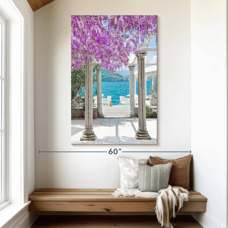 Lilie Wisteria Flowers And Columns, 51" H x 34" W