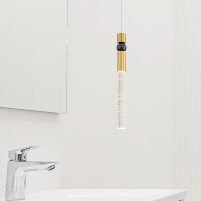 Mini-luminaire suspendu en cristal 1 lumière Lykan