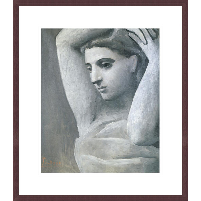 «Bust of a Woman Arms Raised Dinard Summer» par Pablo Picasso, impression giclée encadrée, H 20,37 po x l 17,75 po