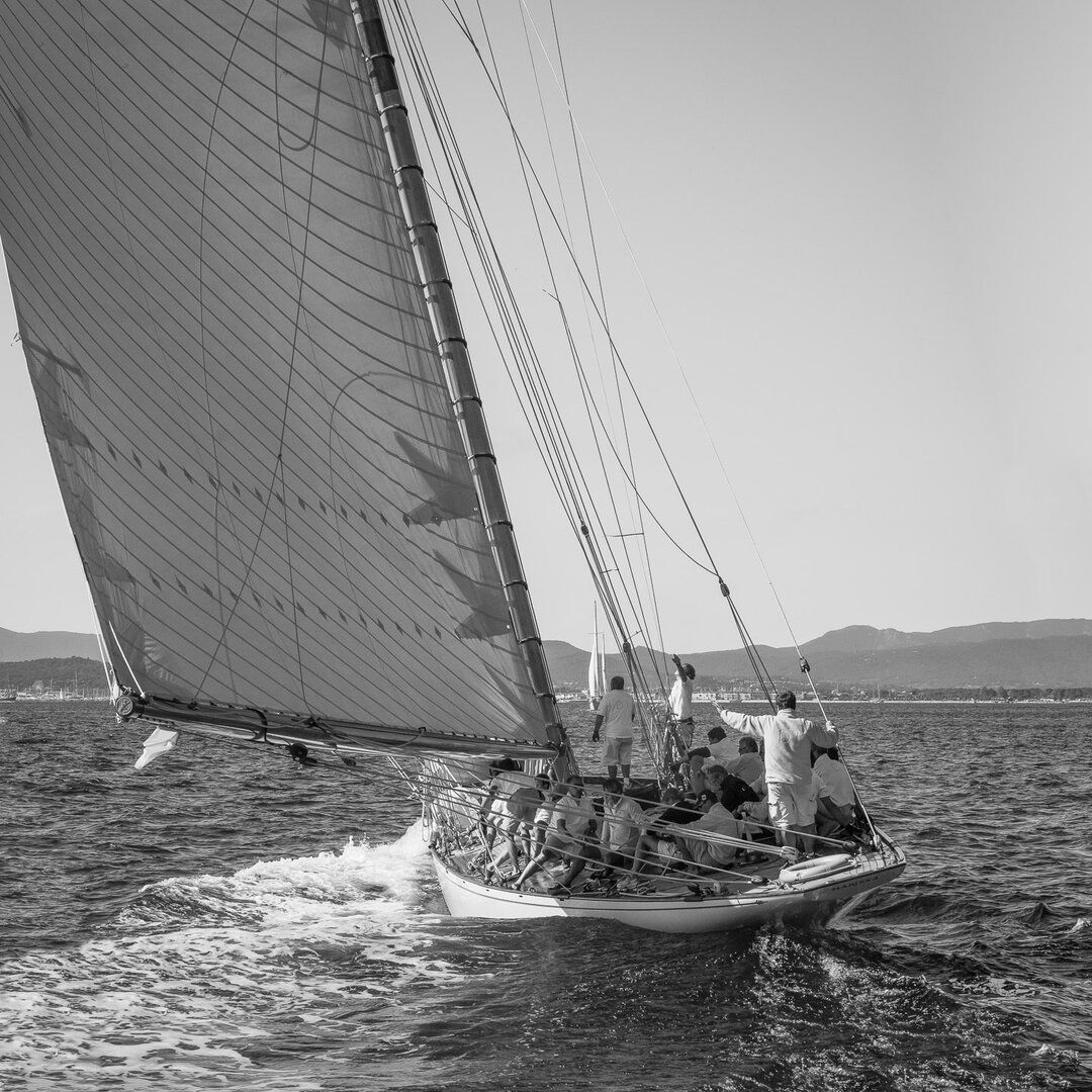 Gerahmtes Poster „Sails Sepia 4“ von Philippe David, Fotodruck