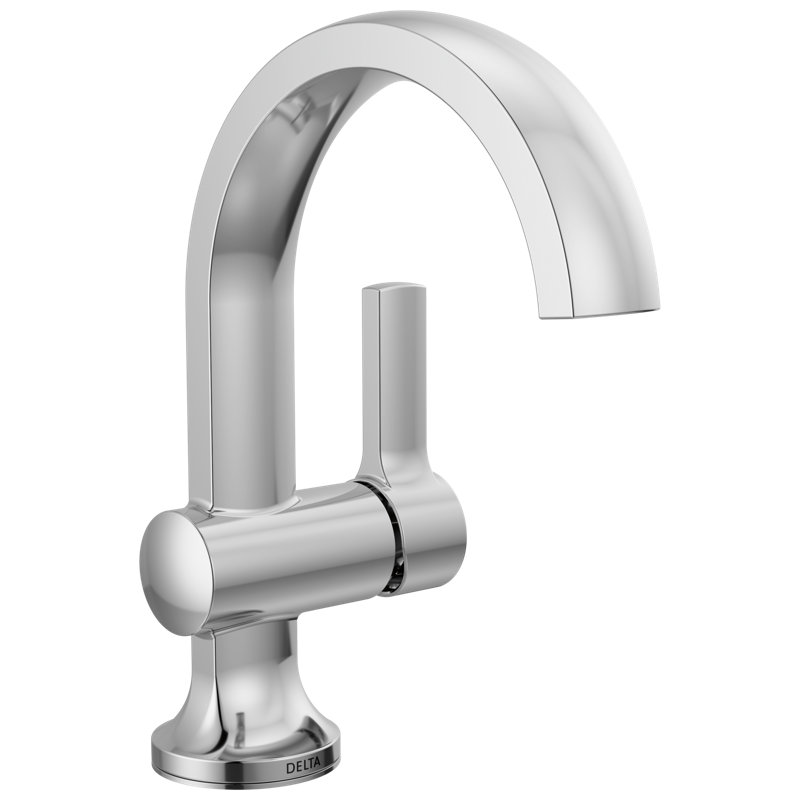 Albion Chrome Single Hole Bathroom Faucet with Pop-Up Drain