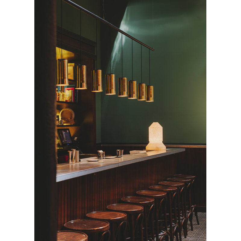 Cirio Lineal: 1 Module, 15 Lights, 225.3" H x 198.8" W x 4.3" D