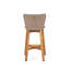 Tabouret de bar d'extérieur Lymington, bois de teck avec osier brun clair, ensemble de 2-60916576
