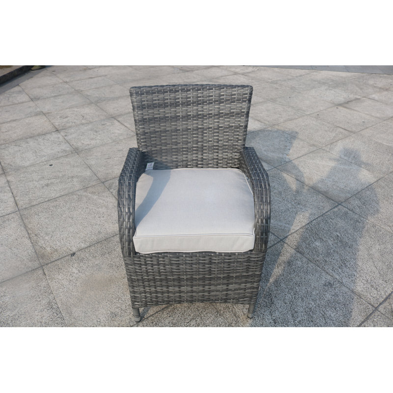 Chaise de salle à manger 2 pièces avec coussins Medea, Gris