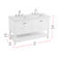 54 inch Double Bathroom Vanity in White-814282245