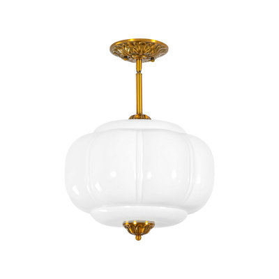 Glass Semi Flush Mount