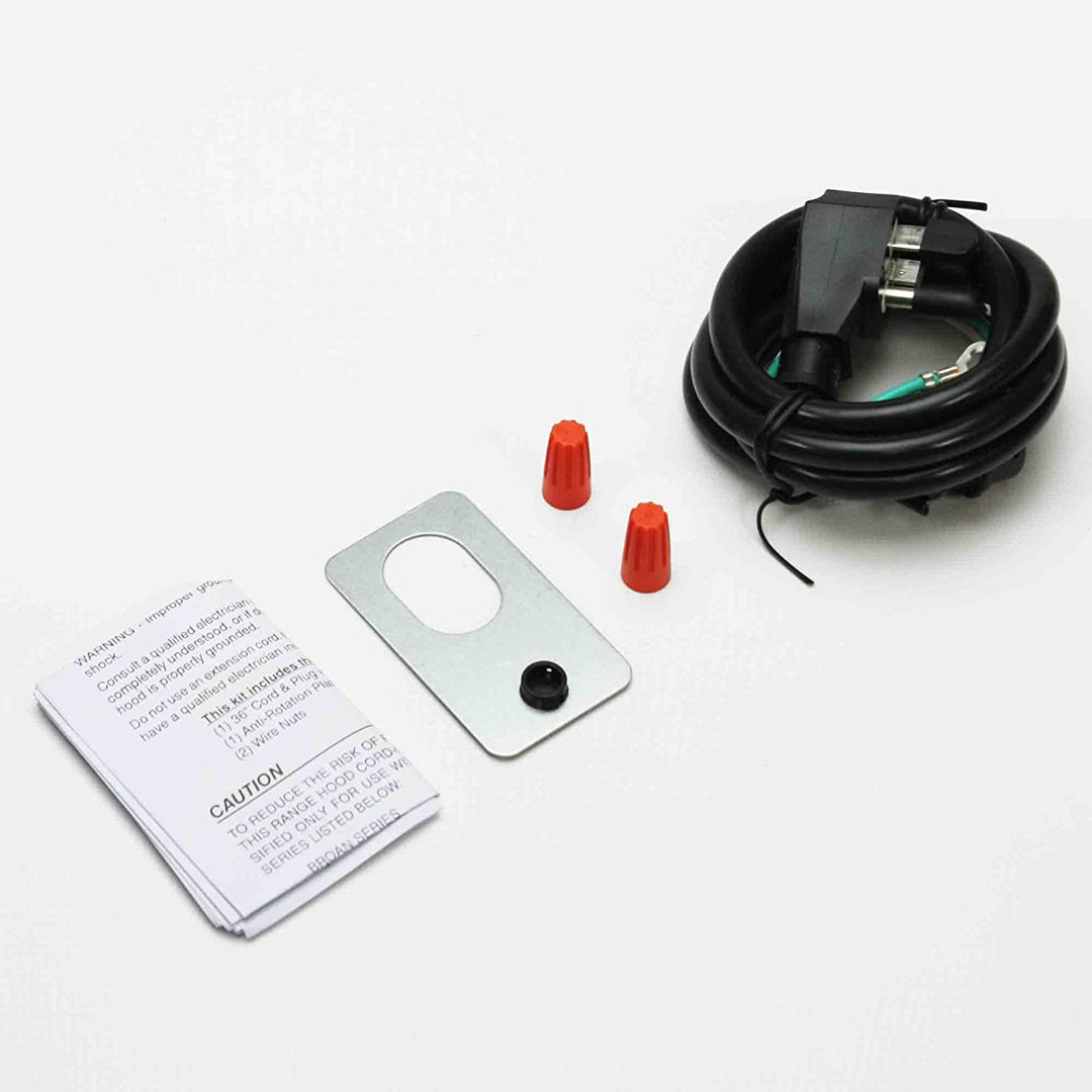 Endurance Pro HCK44 Broan Range Hood Power Cord W10831110, HOODPT2R Endurance Pro