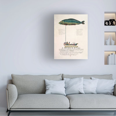 Art français sur toile, "L'abonnement à un ballon admissible en forme de poisson"