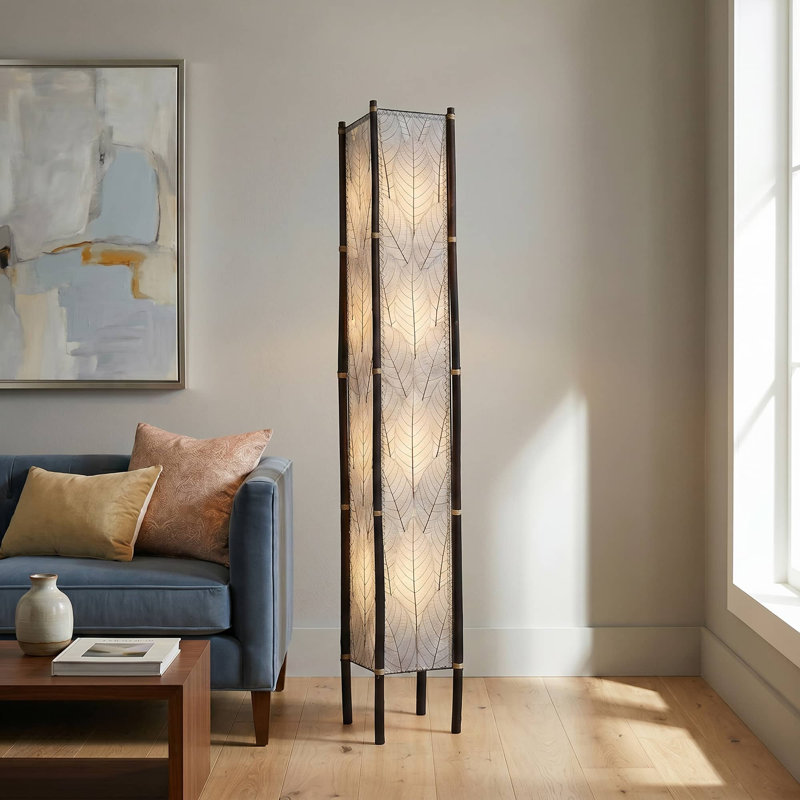 Lampe sur pied colonne 72 "Quintan, Grey