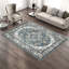 Bessi Machine Washable Oriental Blue Area Rug-2048547090