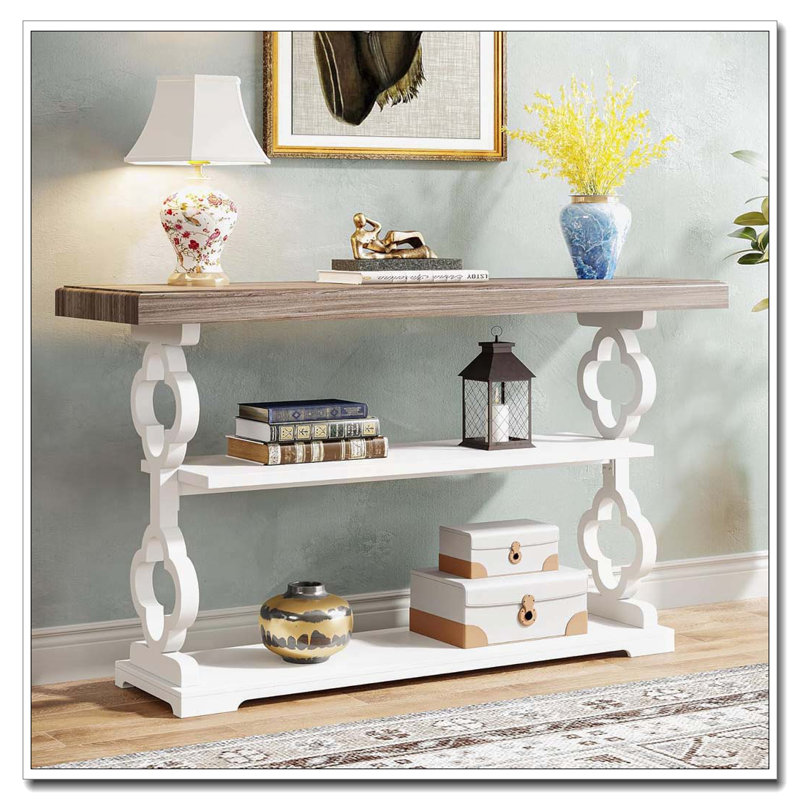 Table basse 55 po avec 3 tablettes de rangement