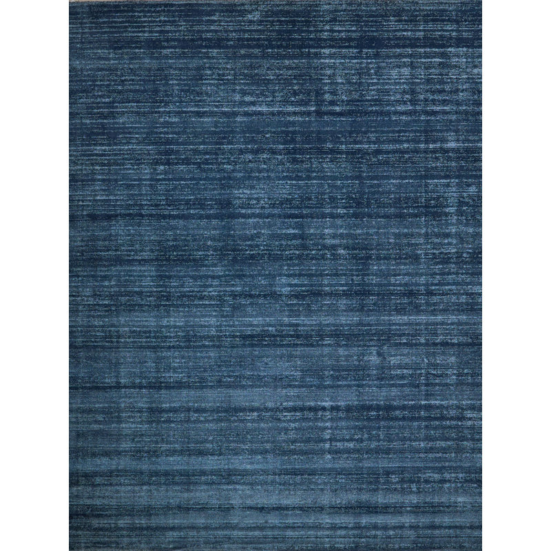 Martelli Area Rug in Navy/Ivory, Rectangle 4' x 5'