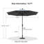Parasol de table rond à manivelle et inclinable avec système de manivelle de marché-1700140565-1720640642