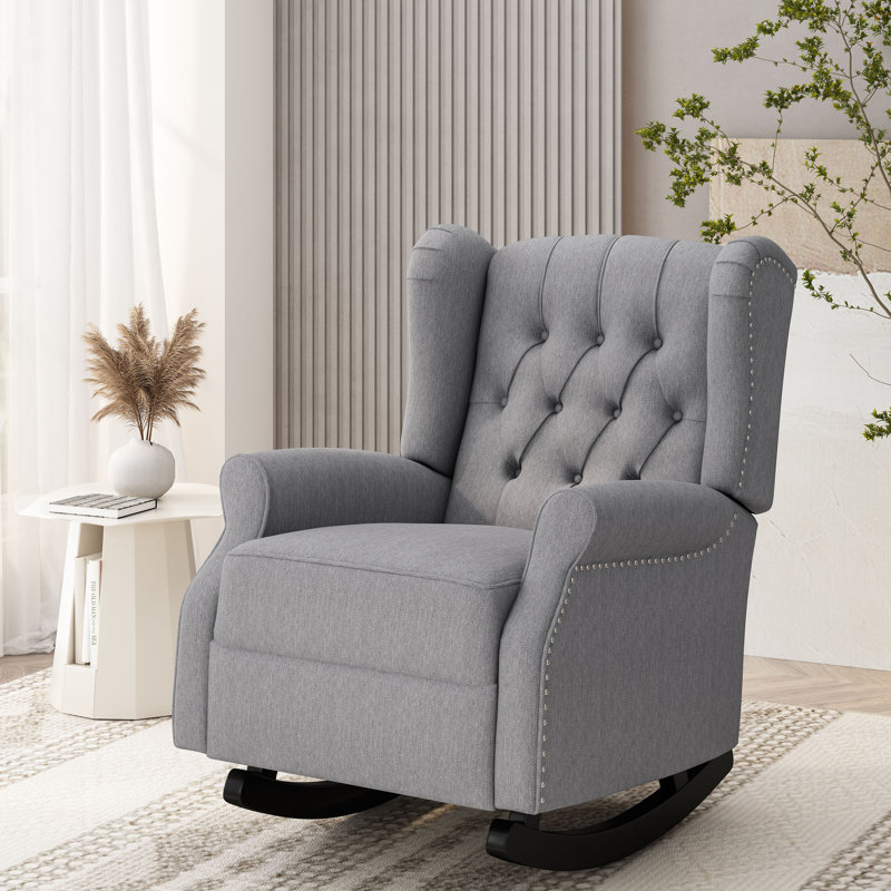 Chaise berçante Joyal, Gris