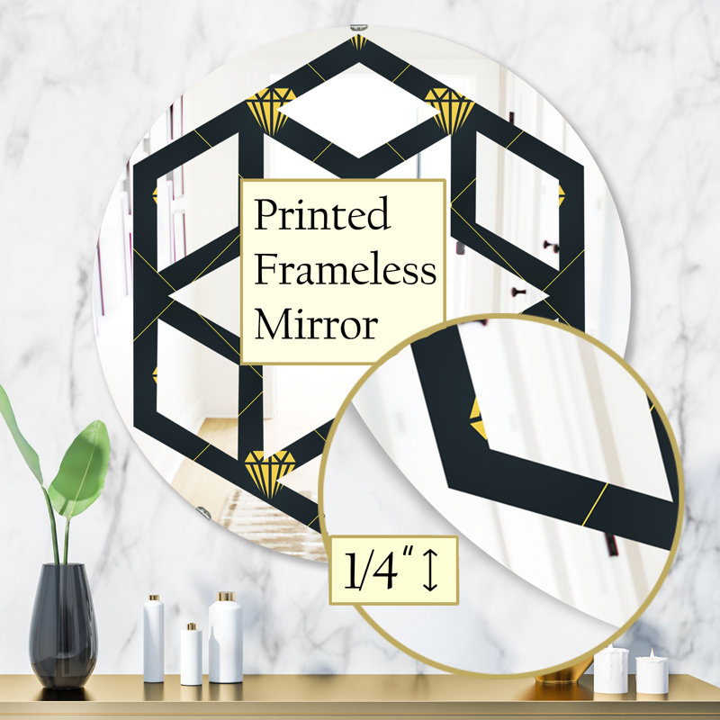 Miroir mural Hexagon Star, H 31,5 po x l po