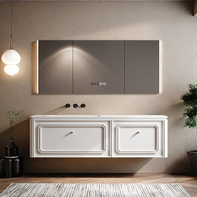 French light luxury retro bathroom cabinet