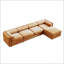 Élégant canapé 2 places en chenille avec rangement pour repose-pieds, dossier cylindrique et accoudoirs, causeuse moderne en tissu avec espace de rangement caché