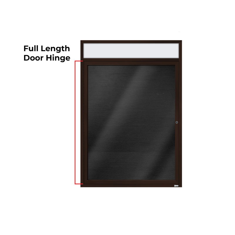 Carte à fixation murale délimitée directory cabinet, Bronze anodisé, Un, H 48 po x l 36 po