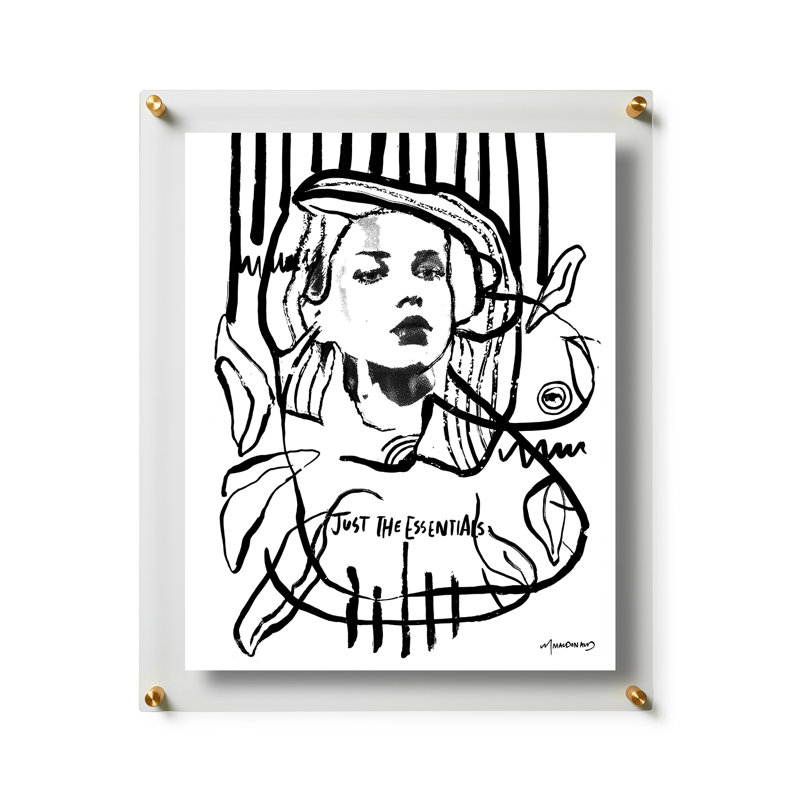Just the Essentials (White) by Maggie Macdonald, 19" H x 23" W, Framed Print without Mat