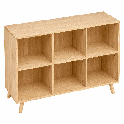 Bibliothèque à 6 cubes en bois massif