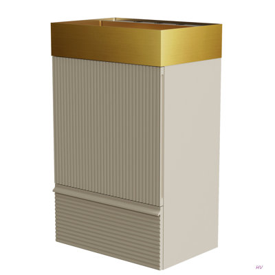 Meuble-lavabo rayé 20 po avec lavabo intégré en acier inoxydable 304 brossé, meuble de salle de bain autoportant pour salle de bain moderne
