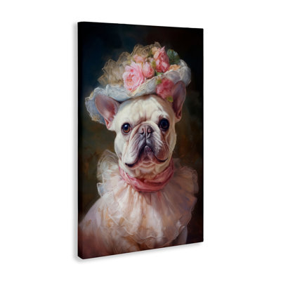 Victorian French Bulldog Canvas, design by Wumples