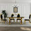 Ensemble de table de salle à manger de luxe 7 pièces blanc et or avec 6 chaises de salle à manger en cuir blanc-1704653883-1704653879-1704653877
