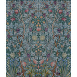Vine Embroidery Sea Green Wall Mural