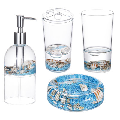 Ensemble d'accessoires de salle de bain en acrylique 3 pièces 3D liquide