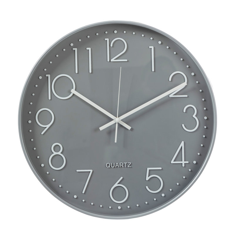 Analog Wall Clock, Gray