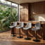 Tabourets de bar rotatifs à hauteur ajustable en tricot doux l 18,11 po x P 20,87 po x H 35,04 po Leavader-129942248