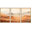 "Abstract Landscape", "Vibrant Warm Orange Brown Mountains", art mural moderne minimaliste simple, impression sur toile encadrée, 3 pièces, art mural "16" x 24 "x 3 pièces, 24" x 36 "x 3 pièces-91260000-119385187