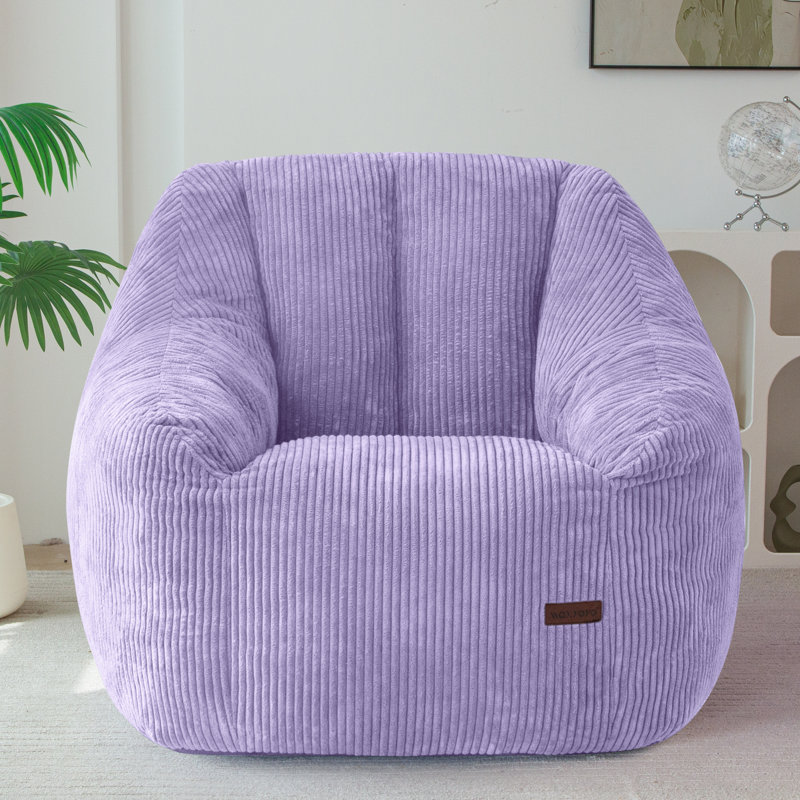 Fauteuil à billes en velours côtelé Corduroy, Purple-Corduroy