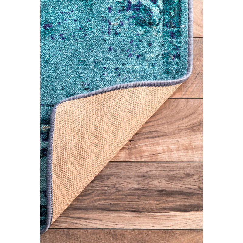 Tapis oriental turquoise Danyel, Rectangle 3 pi x 5 pi
