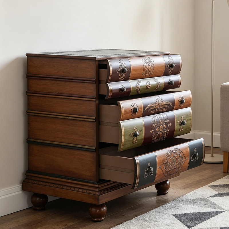 Commode d'appoint en bois rétro