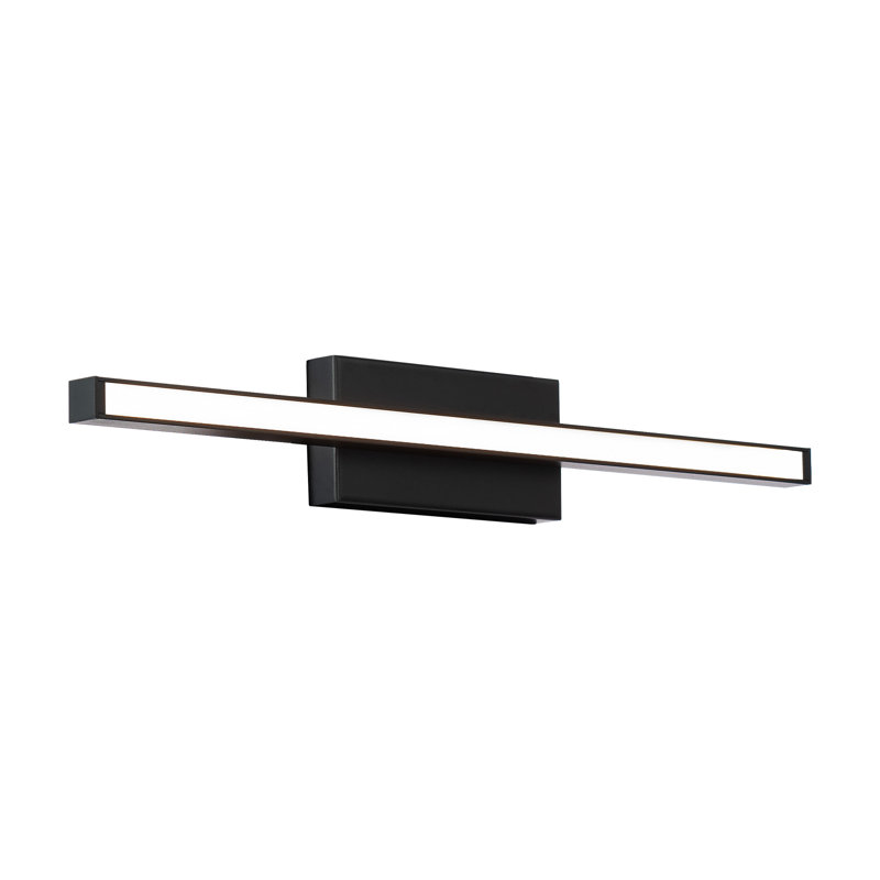 Plafonnier encastré à 1 lumière DEL à intensité variable Rochelle, H 2,75 po x l 18 po x P 1,63 po, Noir