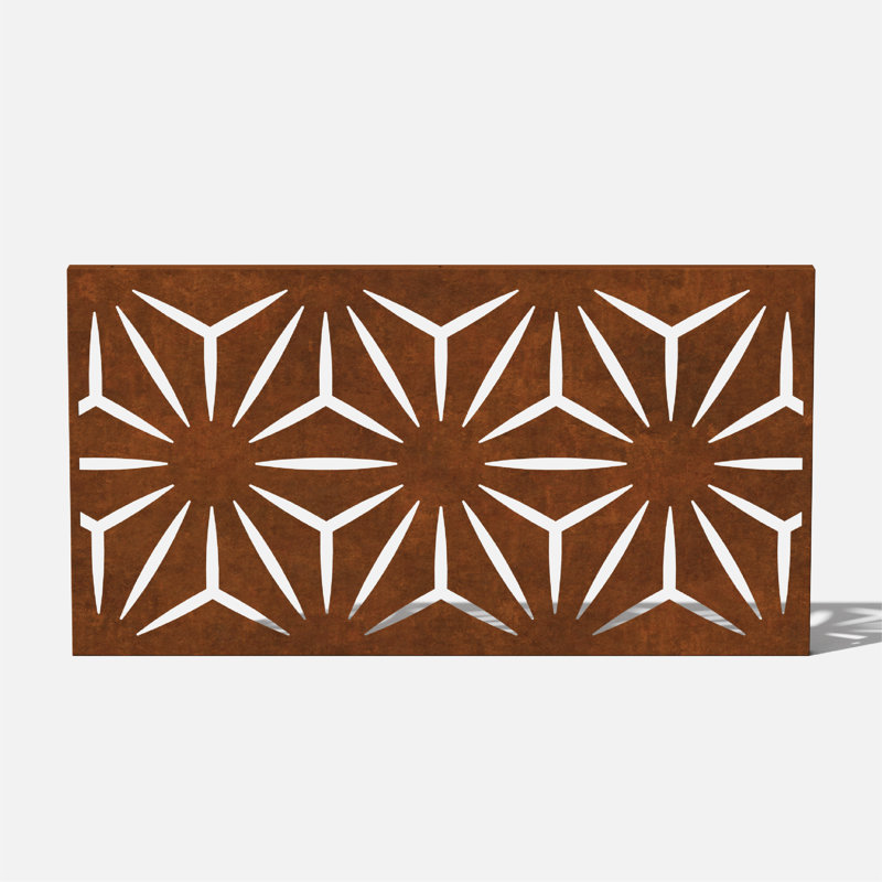 Panneau d'intimité en acier Corten H 24 po x l 45 po Screen Series