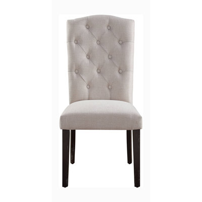 Chaise d'appoint rembourrée Arlethe en beige et espresso vieilli (ensemble de 2)