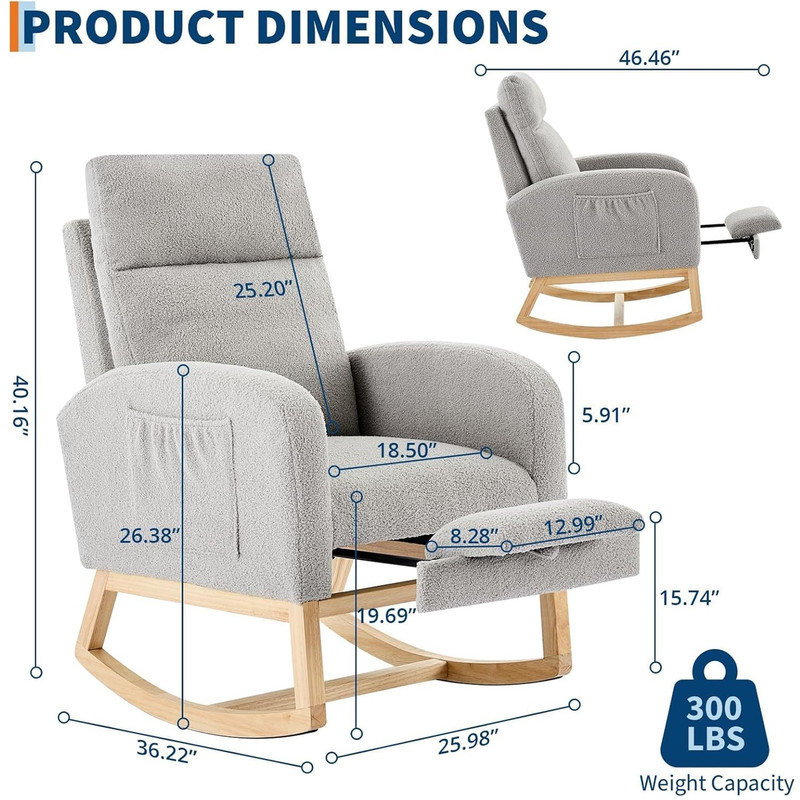 Rocking Chair, Grey