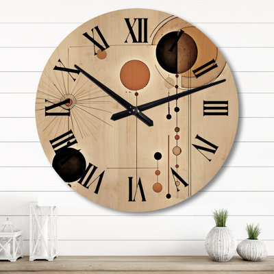 Horloge murale en bois massif Tyshanti