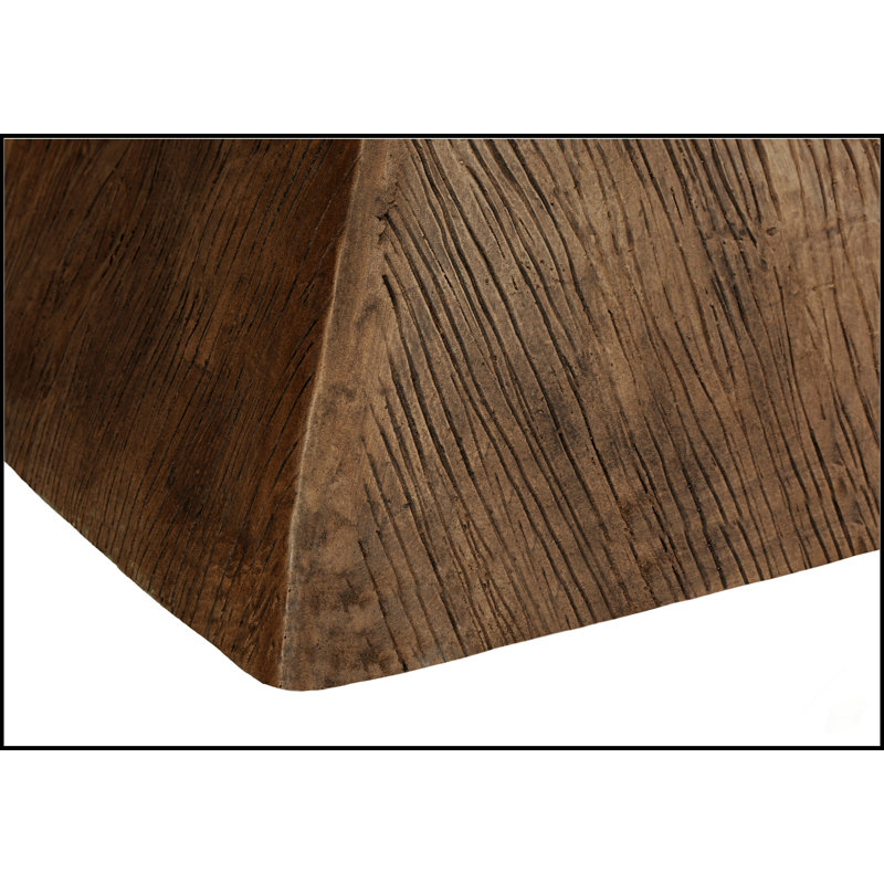 Table d'appoint contemporaine en noyer, haute de 25 pouces, résistante aux intempéries, idéale pour une utilisation intérieure et extérieure, polyvalente et élégante