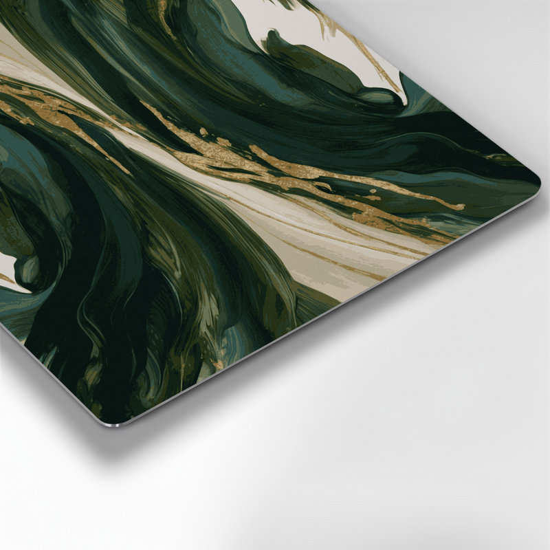 «Lyrical Abstraction 91», art mural en métal vert, H 12 po x l 12 po