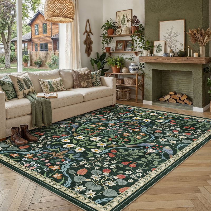 Tapis vert Colson, Vert, Rectangulaire 8 pi x 10 pi