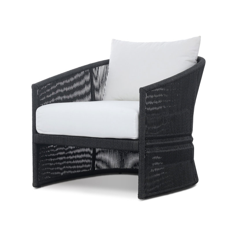 Mondira Outdoor Chair-Faux Black Hyacinth, Faux Black Hyacinth