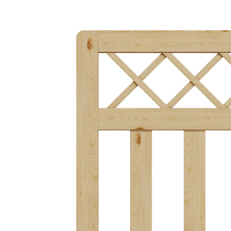 120 cm H Solid Wood Gate Fencing, 120 cm H x 76 cm W x 3 cm D, Yellow