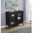 Jess 2-Door Arched Fluted Glass Accent Cabinet Black