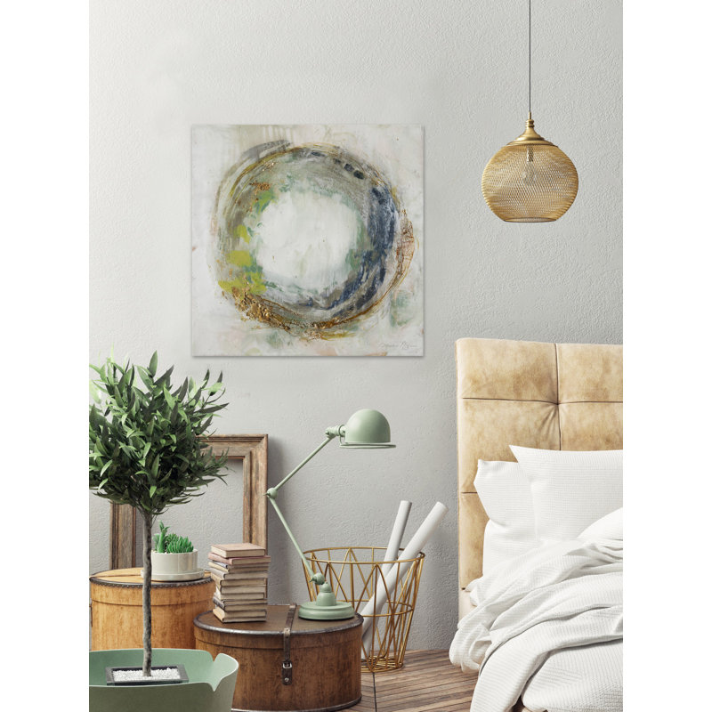 Fluid Orbit I - Wrapped Canvas Painting, 30cm H x 30cm W x 3.81cm D